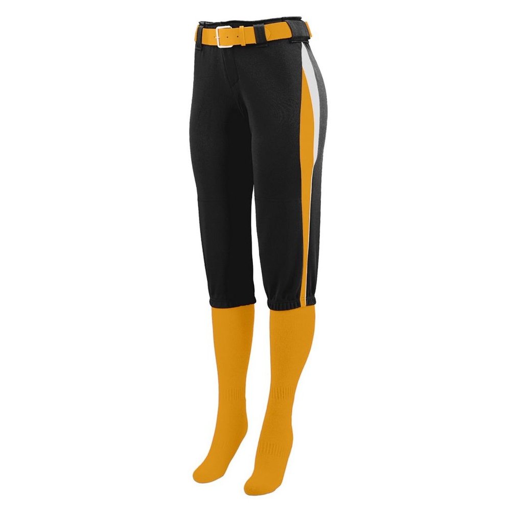 ASI Girls' Comet Pant - 1341 - Black/ Gold/ Wht